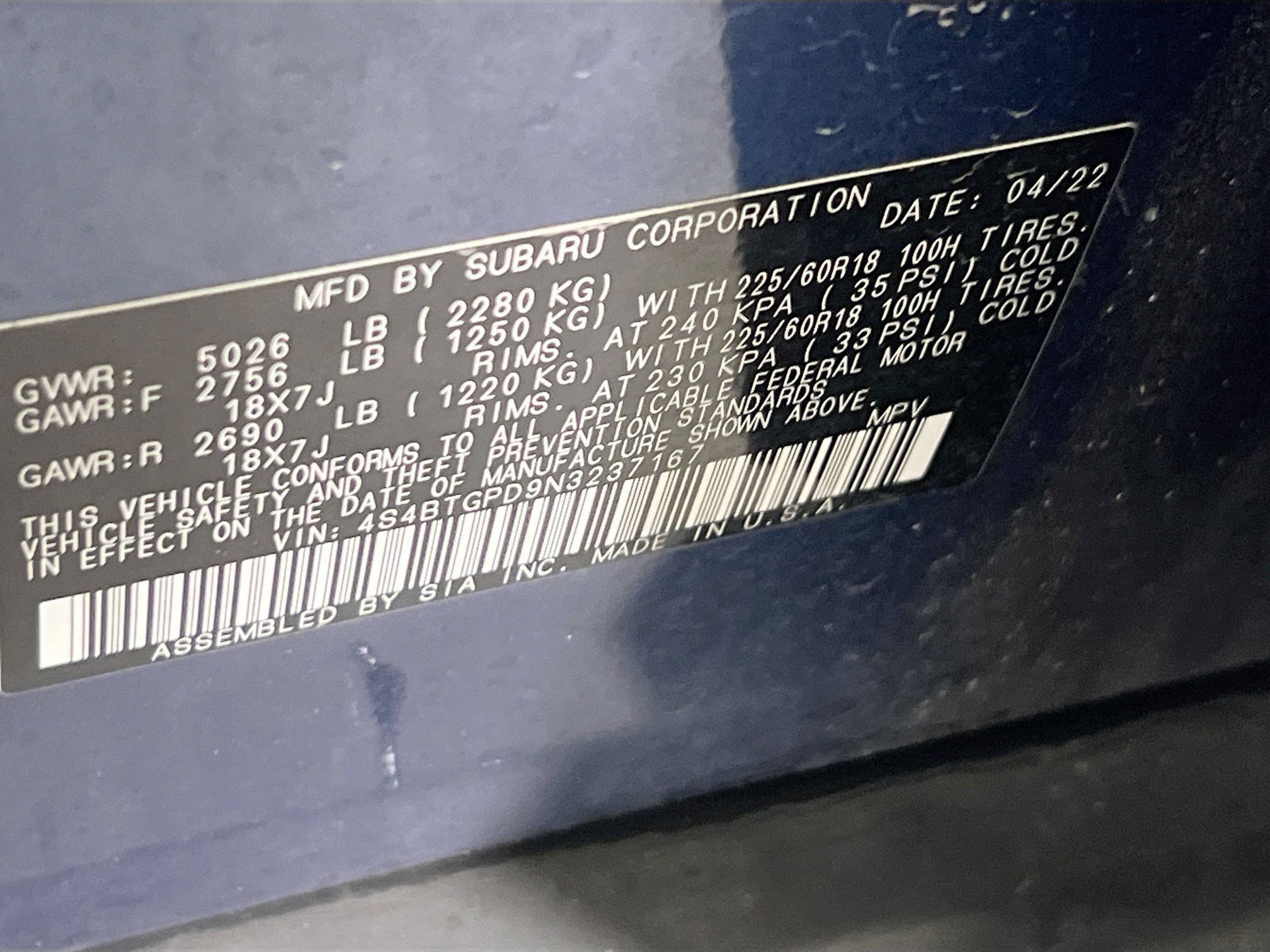 Used 2022 Subaru Outback Touring XT AWD/4WD image 32