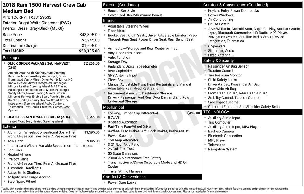Used 2018 RAM 1500 SLT image 32
