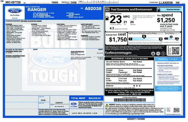 Used 2020 Ford Ranger XL RWD image 4