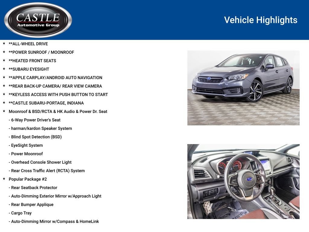 Used 2021 Subaru Impreza 2.0i Sport w/ Popular Package #2 AWD/4WD image 3