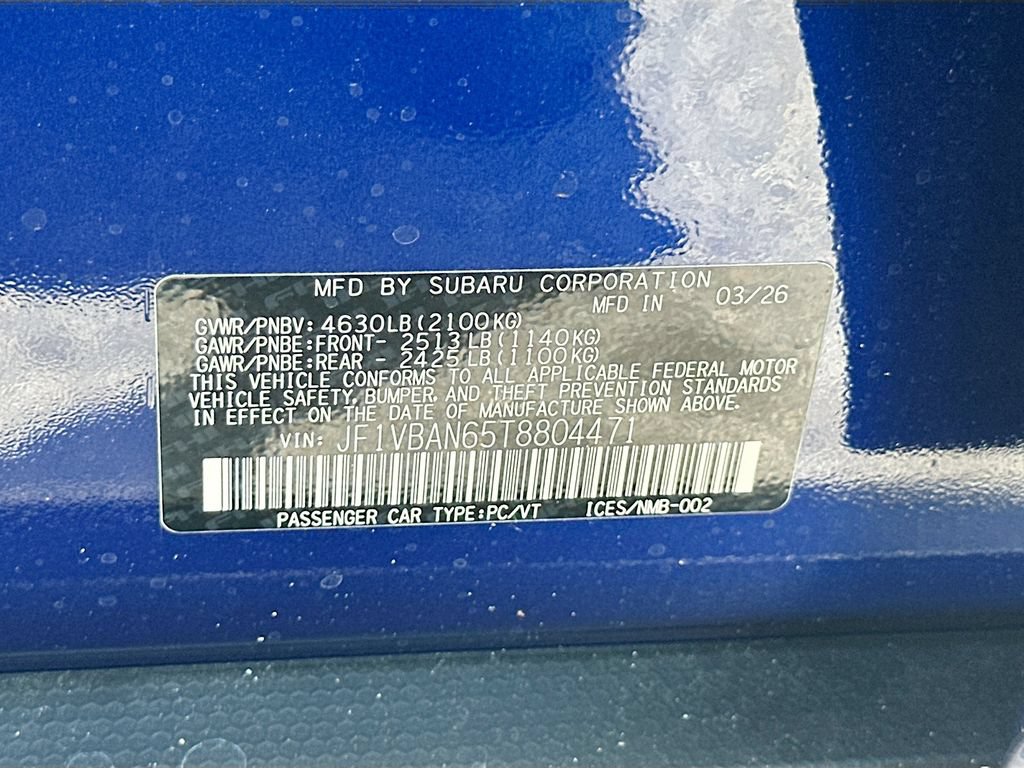 New 2026 Subaru WRX Limited AWD/4WD image 32