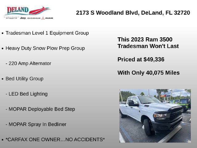 Used 2023 RAM 3500 Tradesman w/ Bed Utility Group AWD/4WD image 2