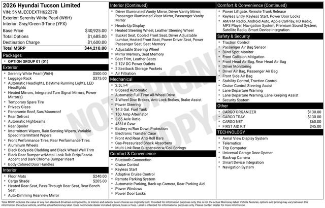 New 2026 Hyundai Tucson Limited image 9