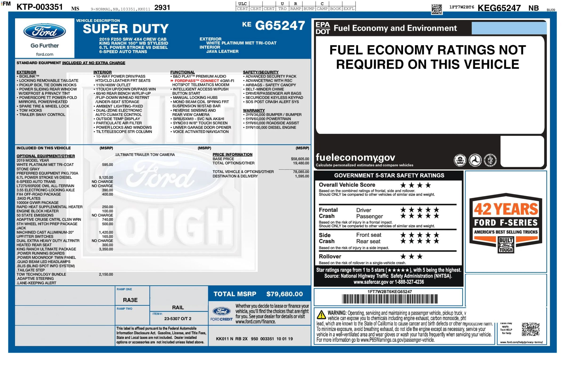 Used 2019 Ford F250 King Ranch w/ King Ranch Ultimate Package image 4