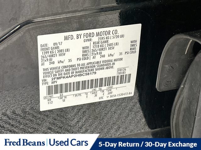 Used 2017 Ford Edge Sport w/ Equipment Group 401A AWD/4WD image 28