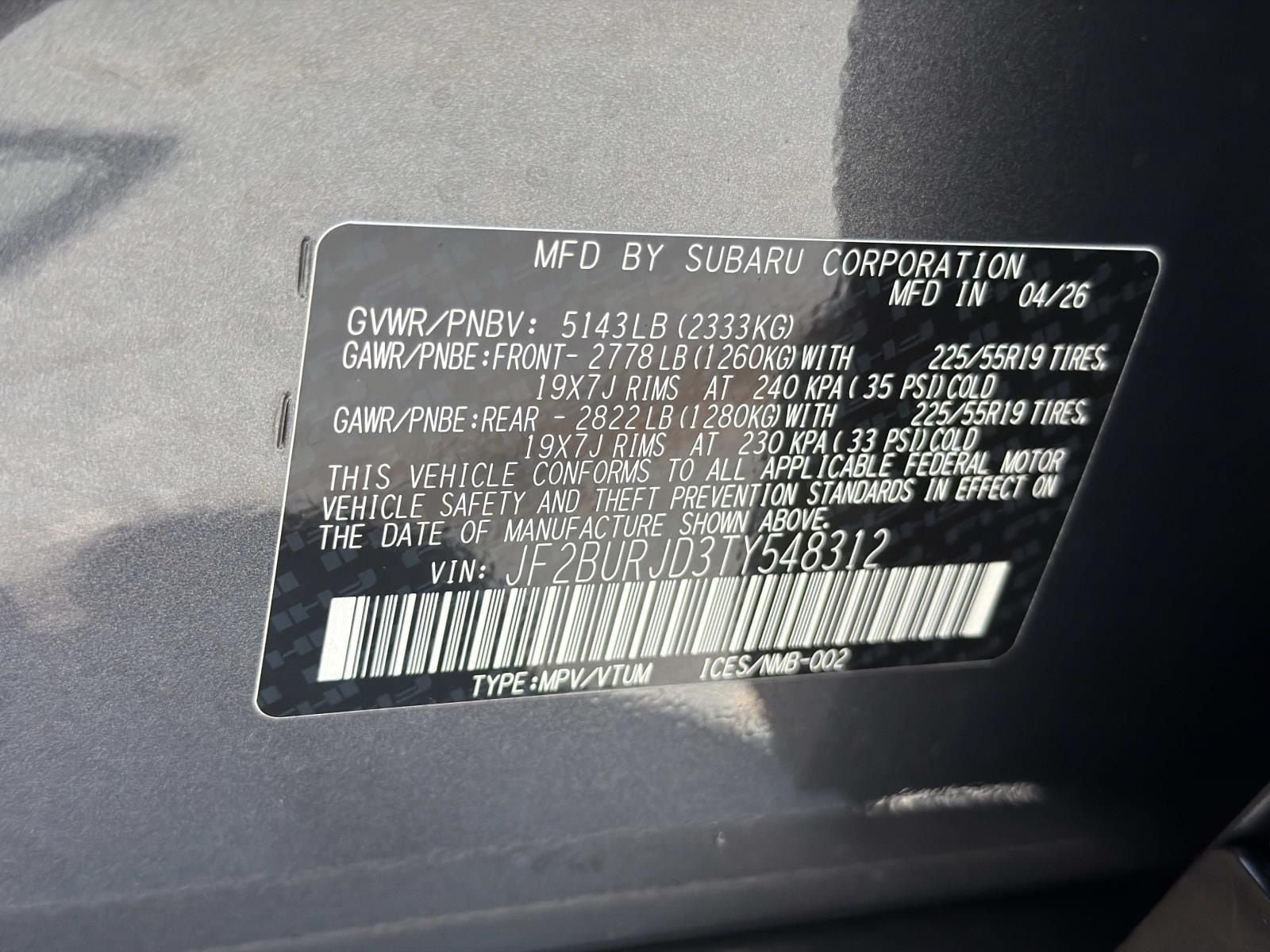 New 2026 Subaru Outback Touring XT AWD/4WD image 26