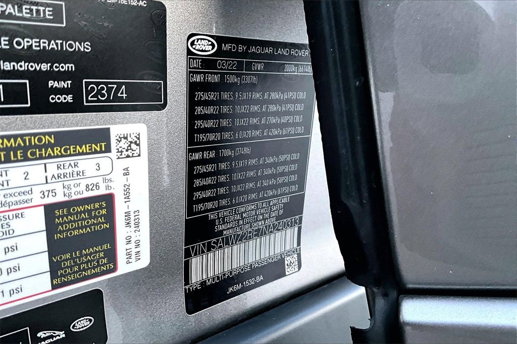 Used 2022 Land Rover Range Rover Sport SVR image 17