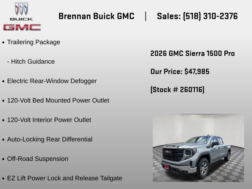 New 2026 GMC Sierra 1500 Pro w/ Pro Value Package AWD/4WD image 18