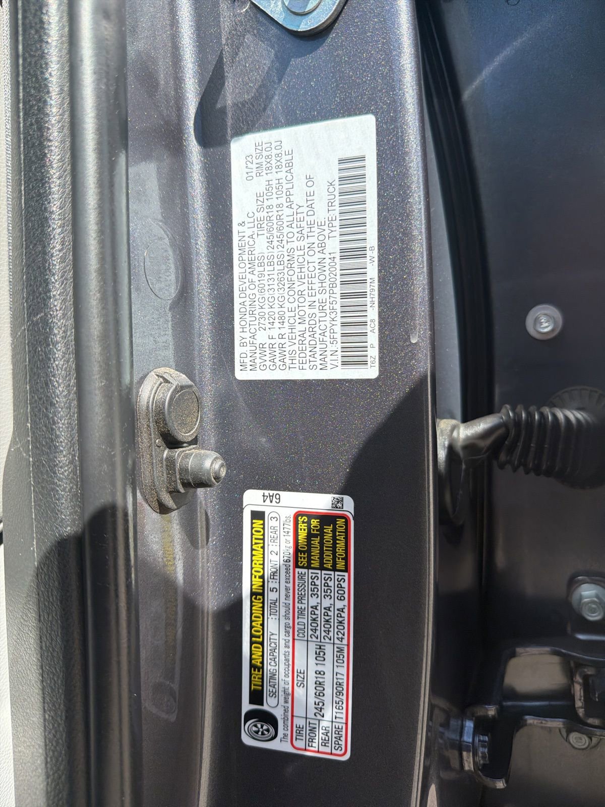 Used 2023 Honda Ridgeline RTL image 69