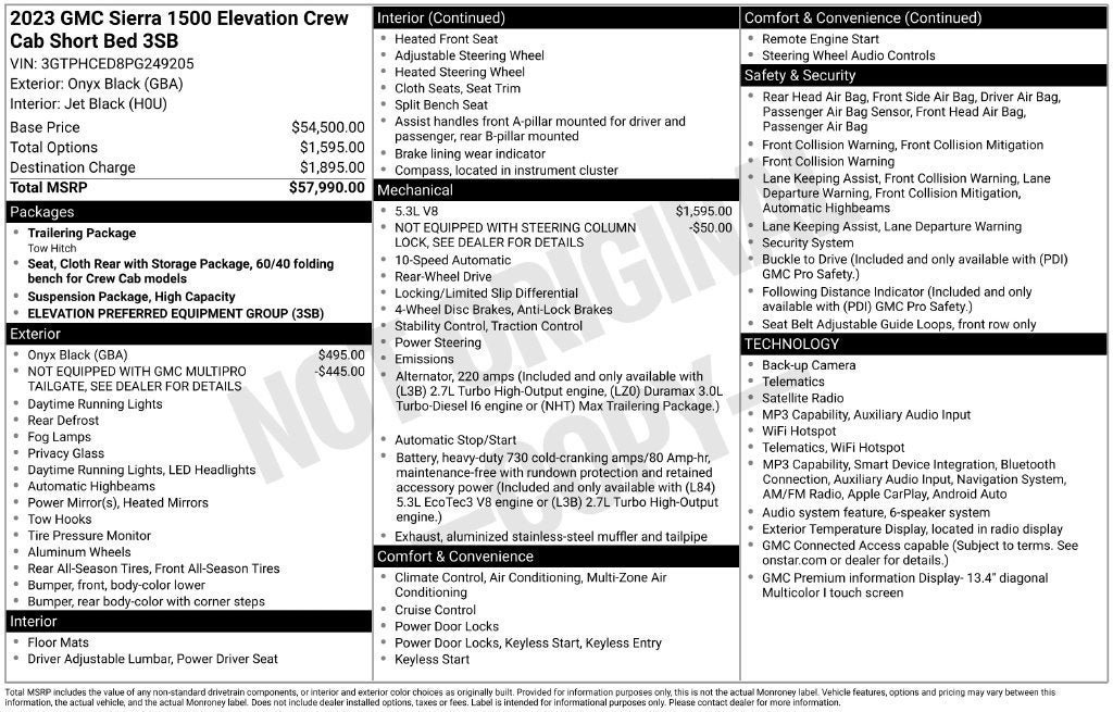 Used 2023 GMC Sierra 1500 Elevation RWD image 5