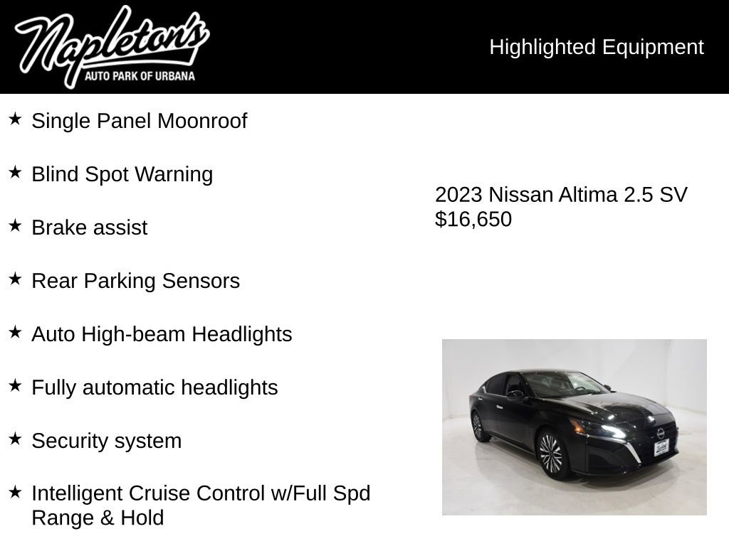 Used 2023 Nissan Altima 2.5 SV w/ SV Premium Package image 16