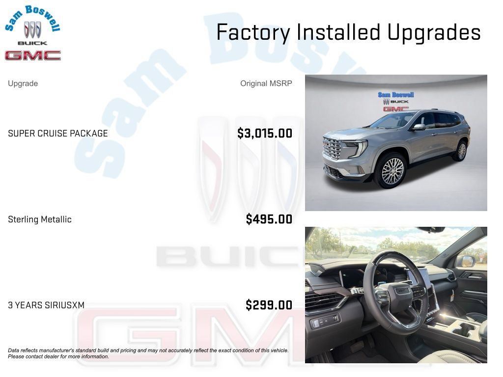 New 2026 GMC Acadia Denali w/ Super Cruise Package FWD image 3