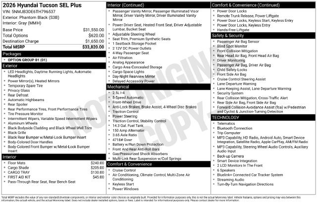 New 2026 Hyundai Tucson SEL Plus FWD image 4