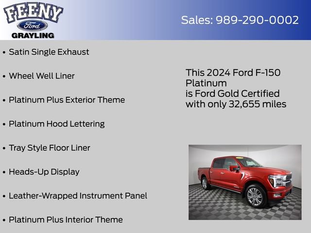 Used 2024 Ford F150 Platinum w/ Equipment Group 703A Plus AWD/4WD image 24