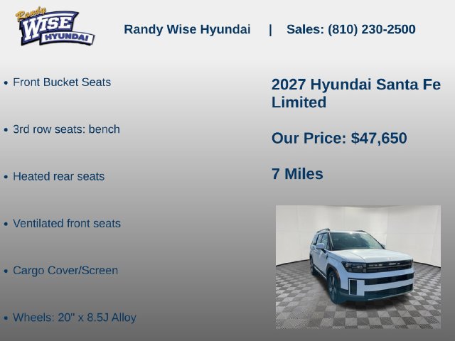 New 2027 Hyundai Santa Fe Limited AWD/4WD image 20