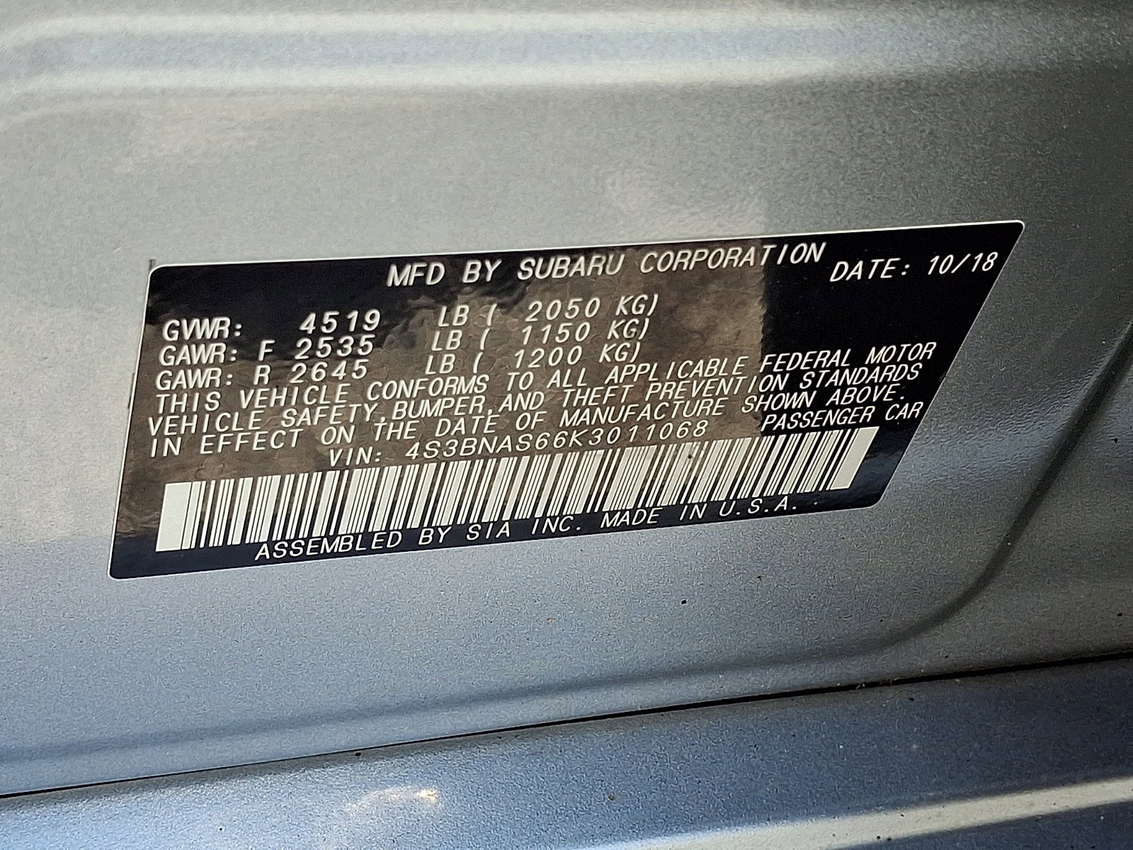 Used 2019 Subaru Legacy 2.5i Sport w/ Popular Package #2B AWD/4WD image 28