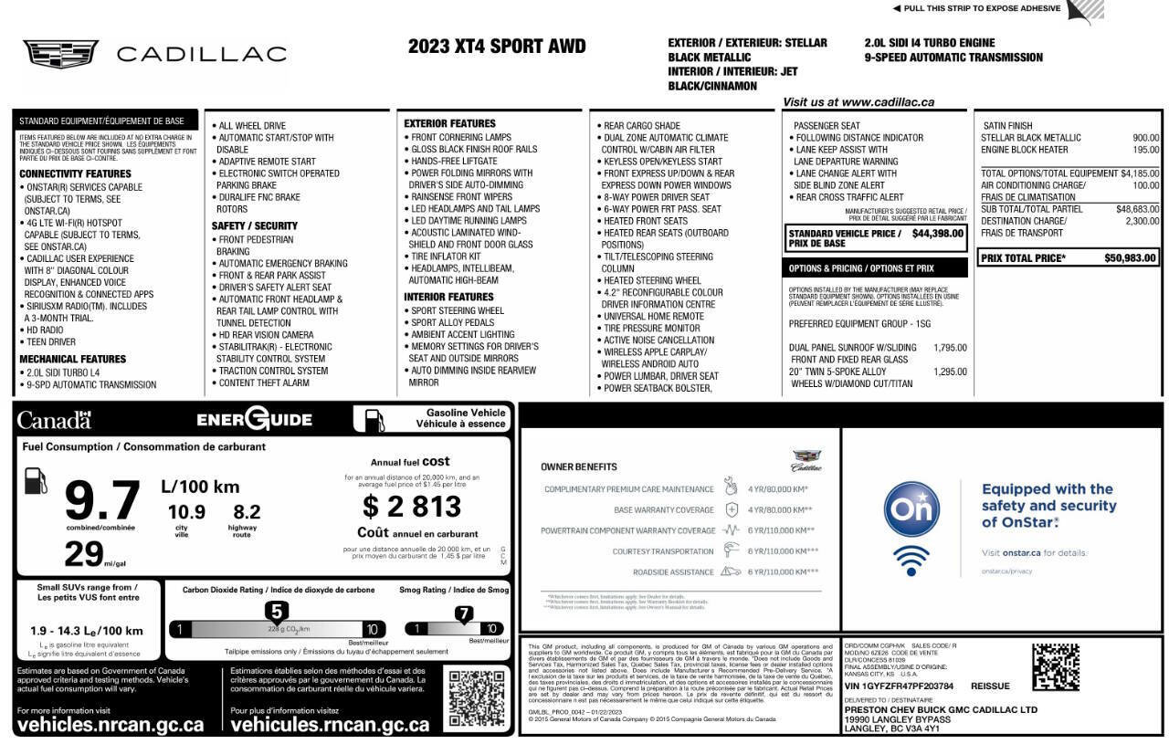 Used 2023 Cadillac XT4 Sport image 8