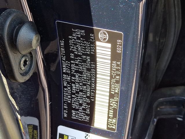 Certified 2022 Toyota Camry XLE w/ Navigation Upgrade Package FWD image 27