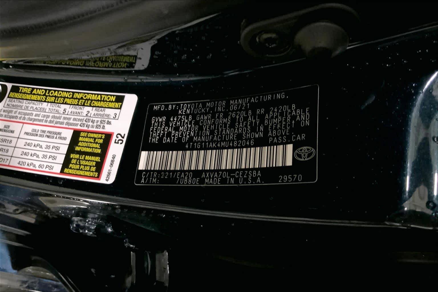 Used 2021 Toyota Camry SE w/ Cold Weather Package FWD image 37