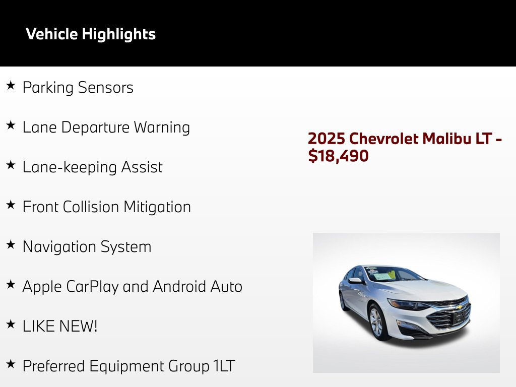 Used 2025 Chevrolet Malibu LT FWD image 49
