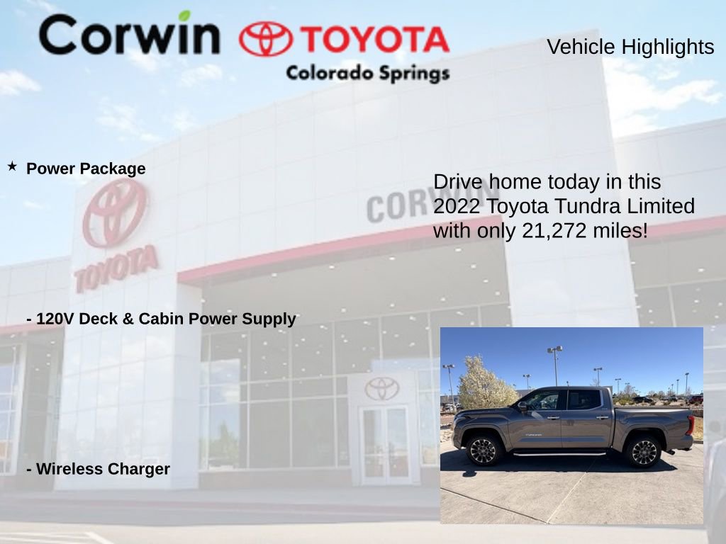 Used 2022 Toyota Tundra Limited w/ Power Package image 7
