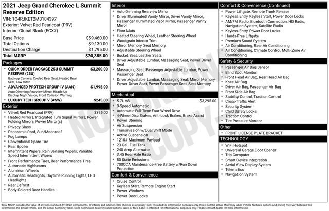 Used 2021 Jeep Grand Cherokee L Summit image 7