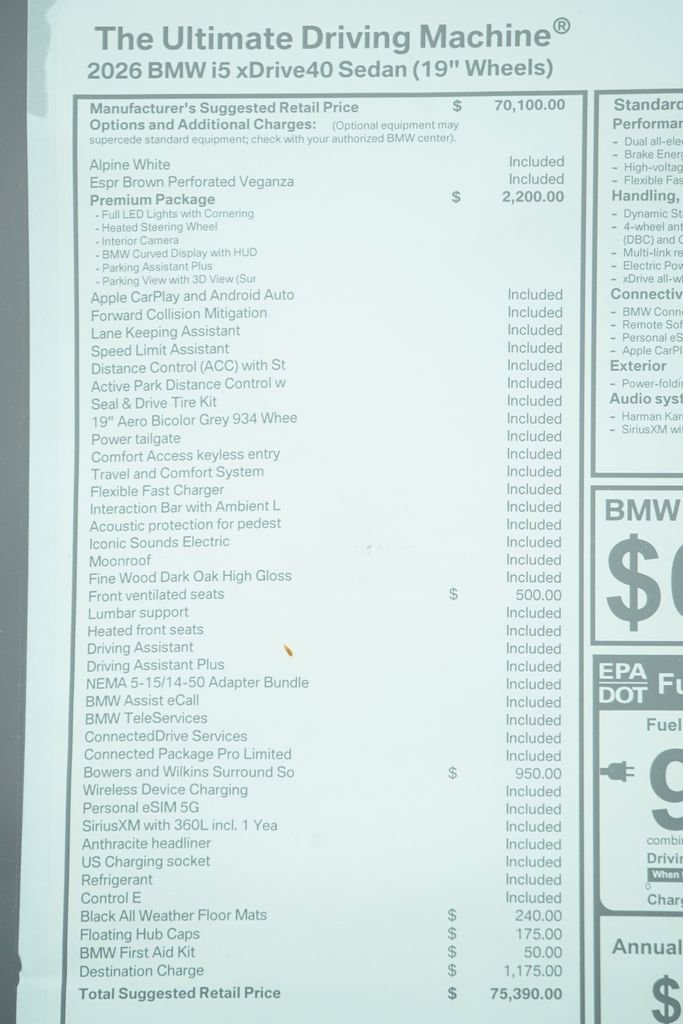 Used 2026 BMW i5 eDrive40 w/ Premium Package image 9