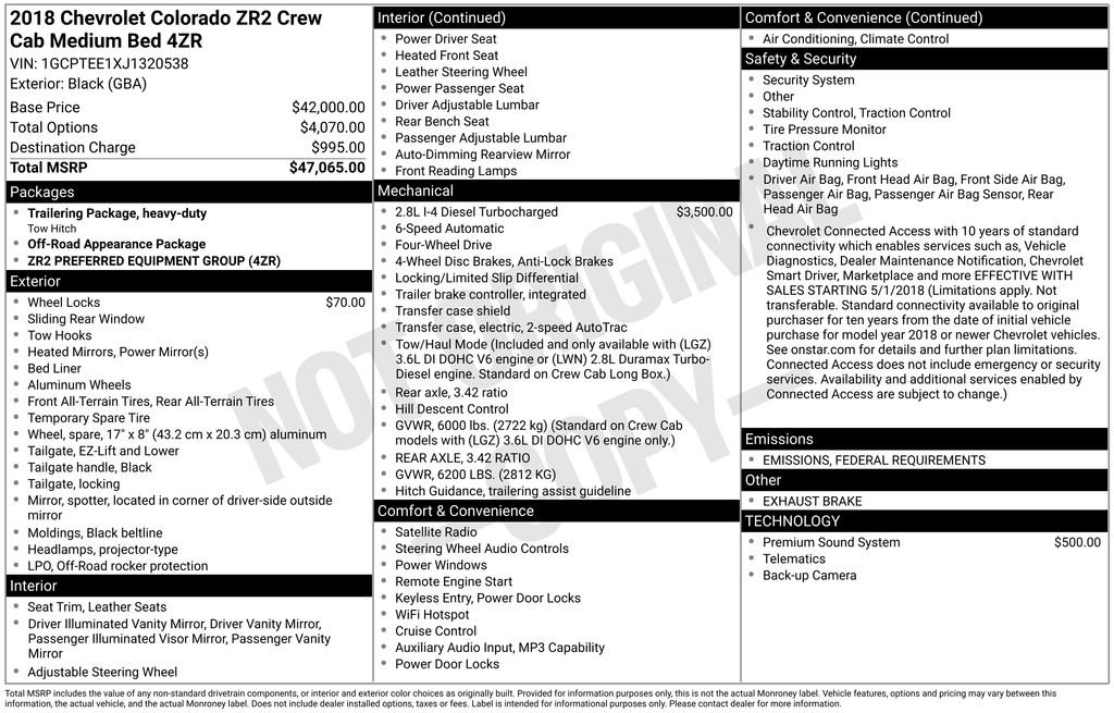 Used 2018 Chevrolet Colorado ZR2 image 6