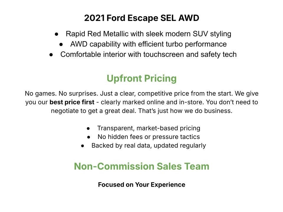 Used 2021 Ford Escape SEL w/ Technology Package AWD/4WD image 3