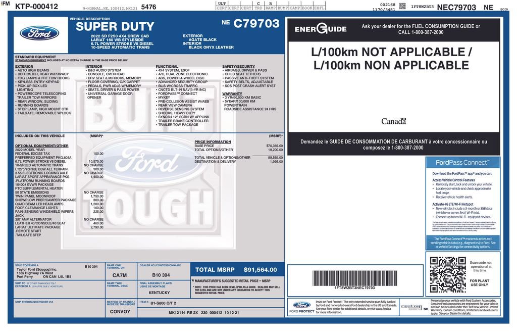 Used 2022 Ford F250 Lariat w/ Lariat Ultimate Package image 2