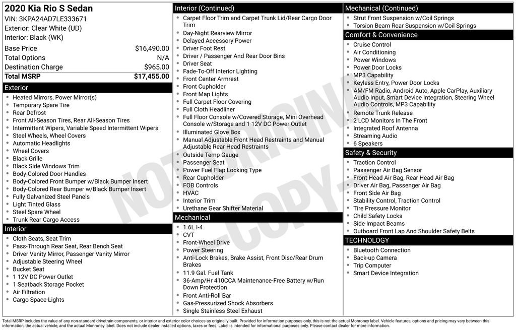 Used 2020 Kia Rio S video 3