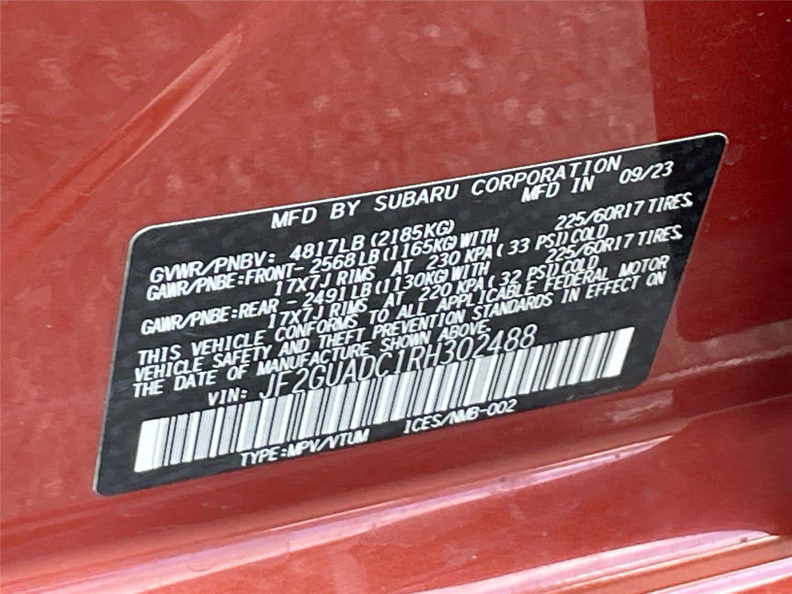 Used 2024 Subaru Crosstrek 2.0i Premium AWD/4WD image 33