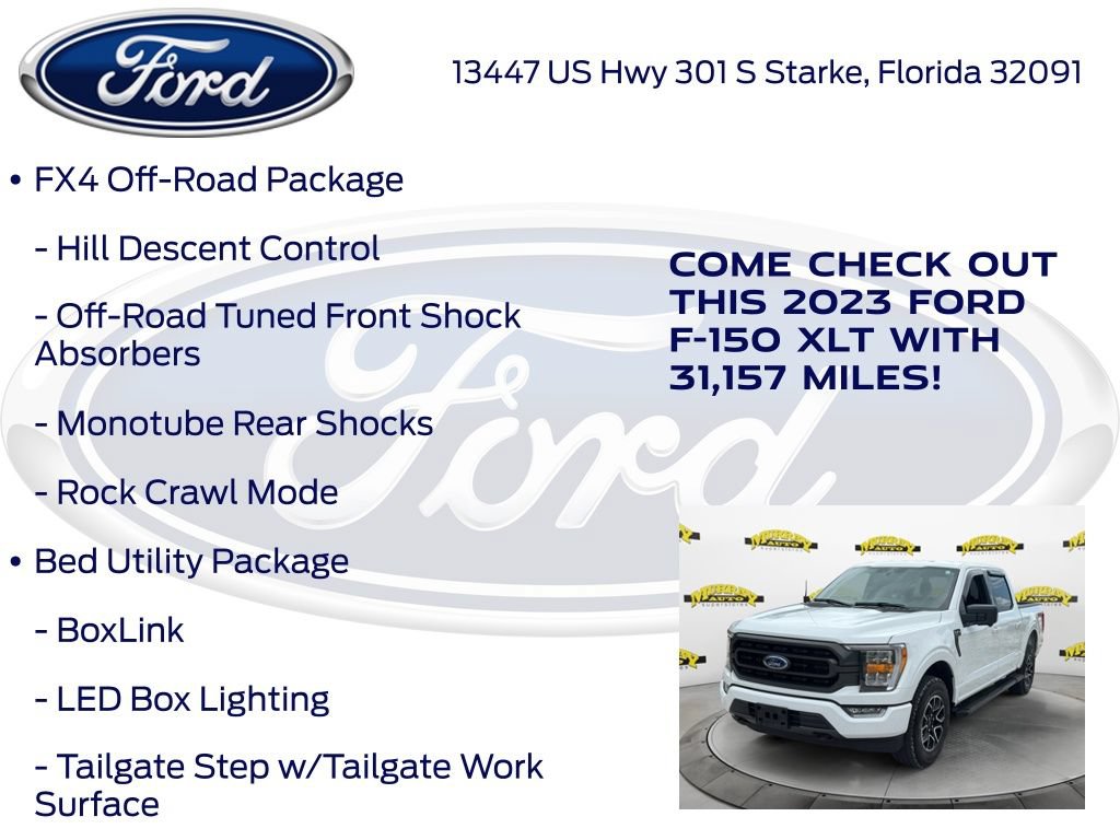 Certified 2023 Ford F150 XLT w/ Equipment Group 302A High AWD/4WD image 32