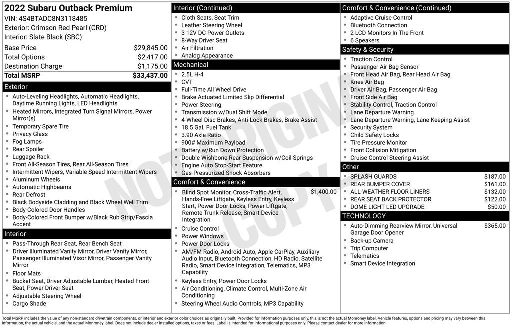 Used 2022 Subaru Outback Premium image 3