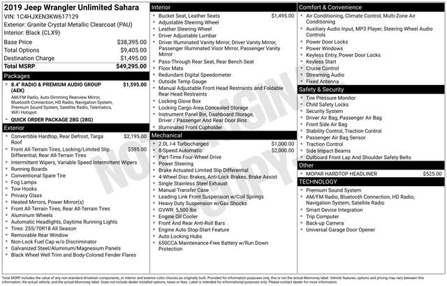 Used 2019 Jeep Wrangler Unlimited Sahara image 4