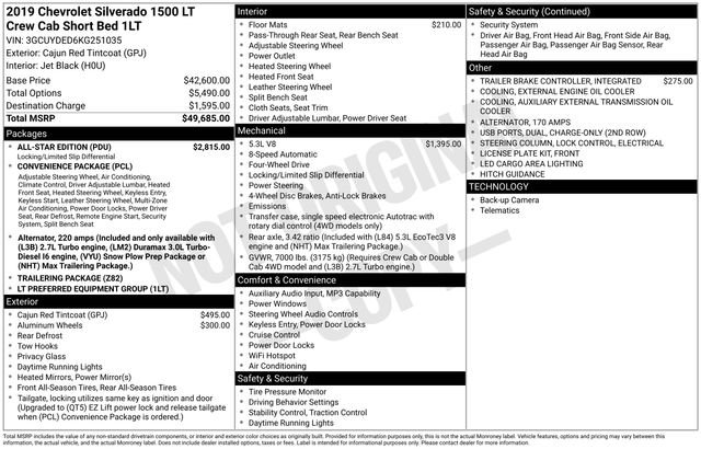 Used 2019 Chevrolet Silverado 1500 LT w/ All-Star Edition AWD/4WD image 30