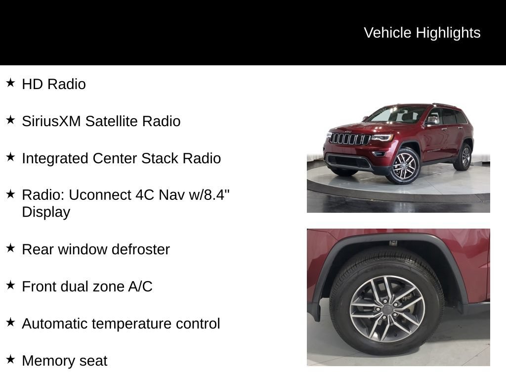 Used 2020 Jeep Grand Cherokee Limited w/ Premium Lighting Group AWD/4WD image 13
