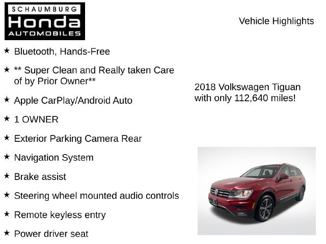 Used 2018 Volkswagen Tiguan SEL AWD/4WD image 7