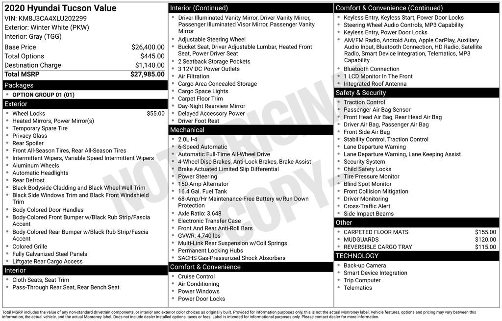 Used 2020 Hyundai Tucson Value AWD/4WD image 14