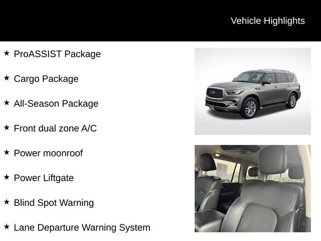 Used 2019 INFINITI QX80 Luxe w/ Proassist Package AWD/4WD image 8