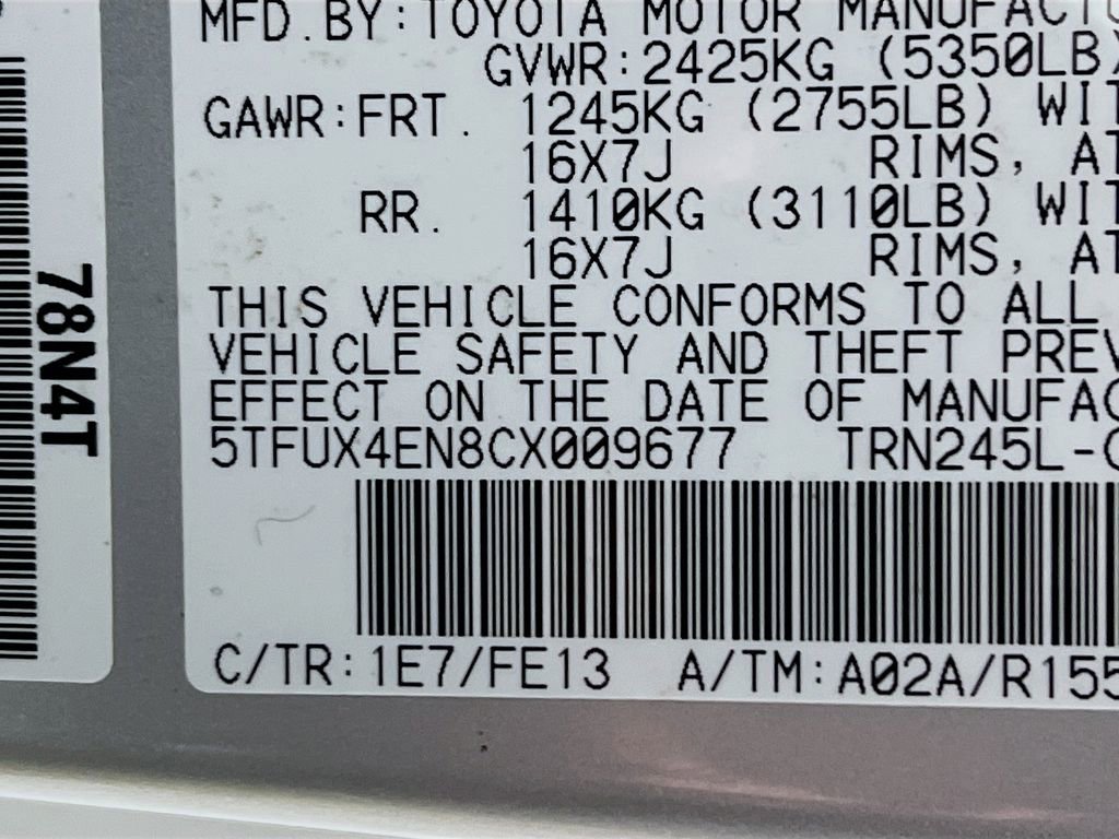 Used 2012 Toyota Tacoma 4x4 Access Cab w/ Convenience Pkg image 27