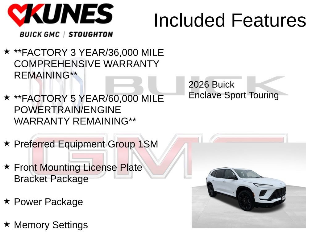 New 2026 Buick Enclave Sport Touring w/ Power Package image 3