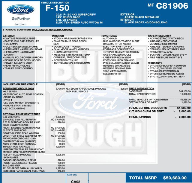 Used 2021 Ford F150 XLT w/ Equipment Group 302A High AWD/4WD image 2