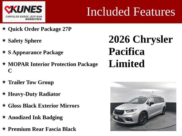 New 2026 Chrysler Pacifica Limited w/ S Appearance Package FWD image 3