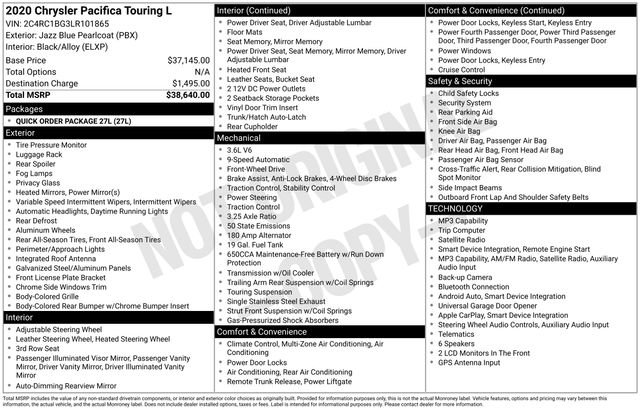 Used 2020 Chrysler Pacifica Touring-L image 3