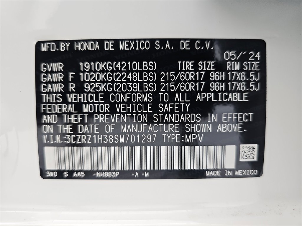 New 2025 Honda HR-V LX image 37