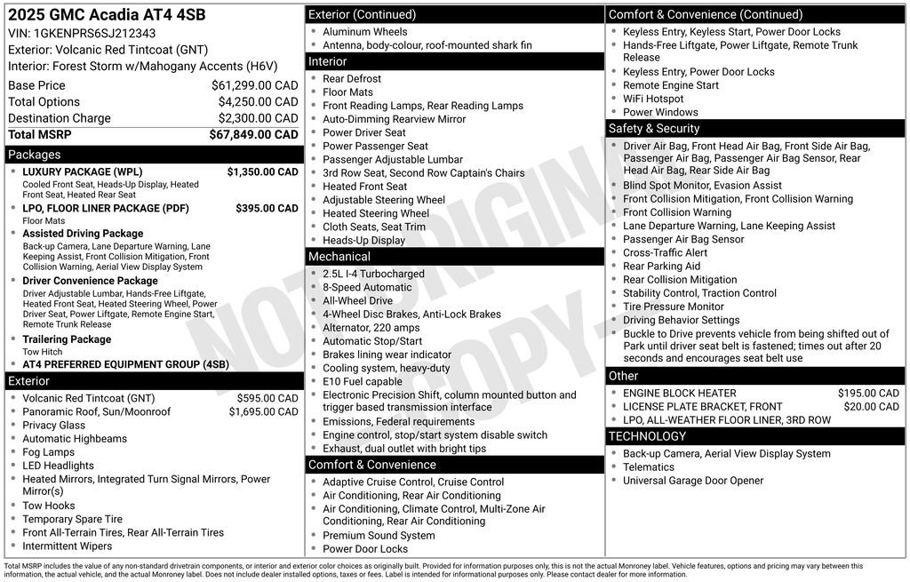 Used 2025 GMC Acadia AT4 w/ Luxury Package AWD/4WD image 30