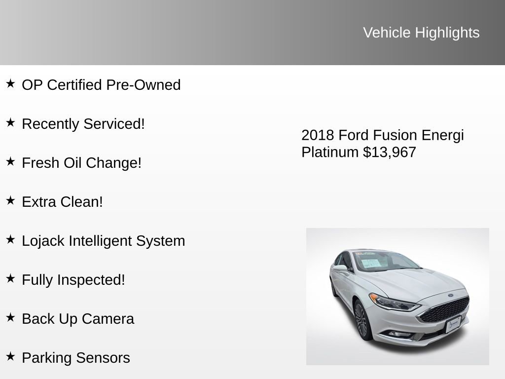 Used 2018 Ford Fusion Energi Platinum image 4