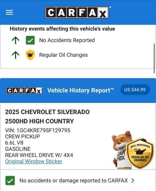 Used 2025 Chevrolet Silverado 2500 High Country w/ Technology Package image 3