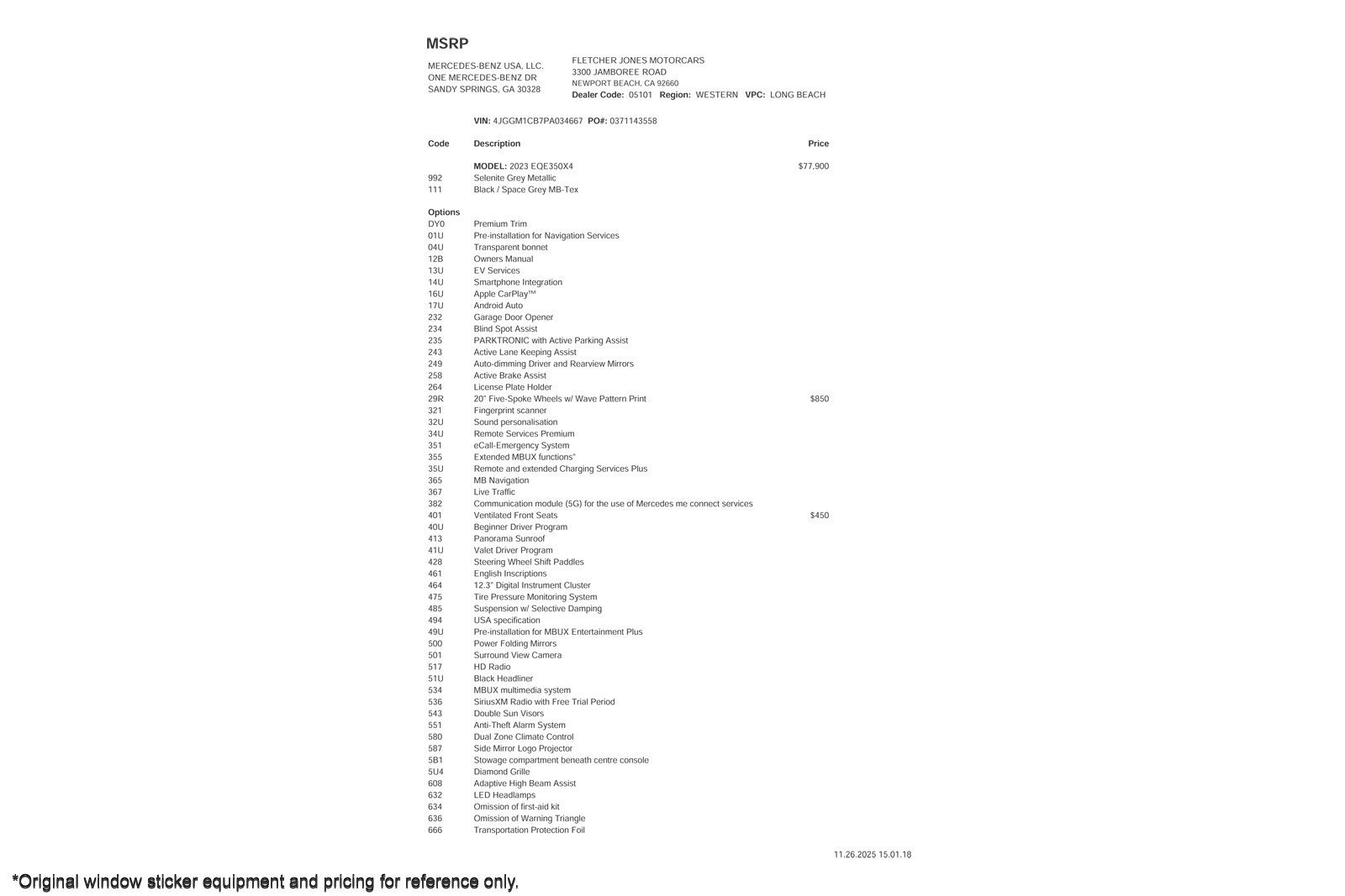 Certified 2023 Mercedes-Benz EQE 350+ 4MATIC SUV image 25